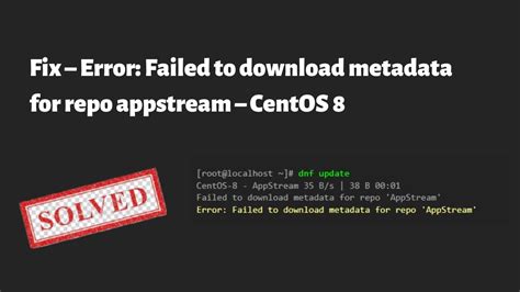 22 hours ago Step 29 RUN yum install java -y ---> Running in 8f7be103c5ca CentOS Linux 8 - AppStream 103 Bs 38 B 0000 Error Failed to download metadata for repo &39;. . Failed to download metadata for repo redhat